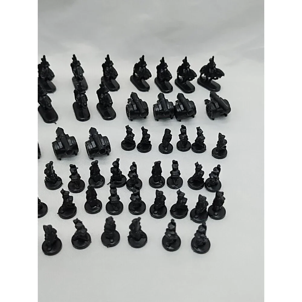 Set Of (60) 1993 Risk Black Board Game Player Pieces